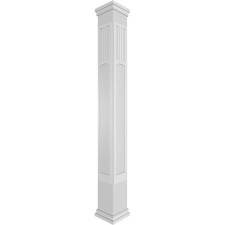 Craftsman Classic Square Non-Tapered San Miguel Mission Style Fretwork Column